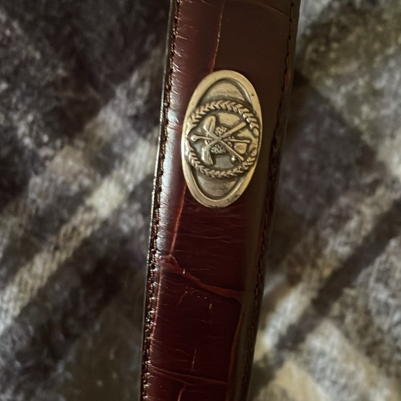 Aquarius Men’s Brown Leather Golf Belt - Picture 5 of 6